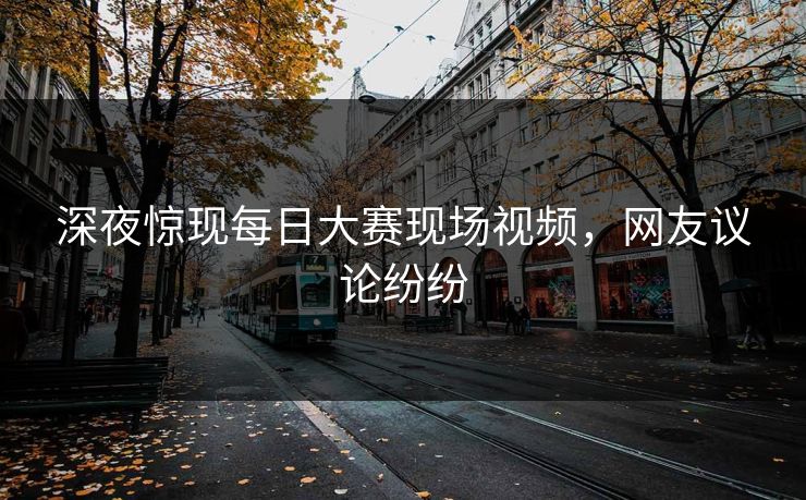 深夜惊现每日大赛现场视频，网友议论纷纷