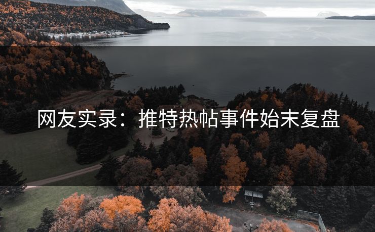 网友实录：推特热帖事件始末复盘