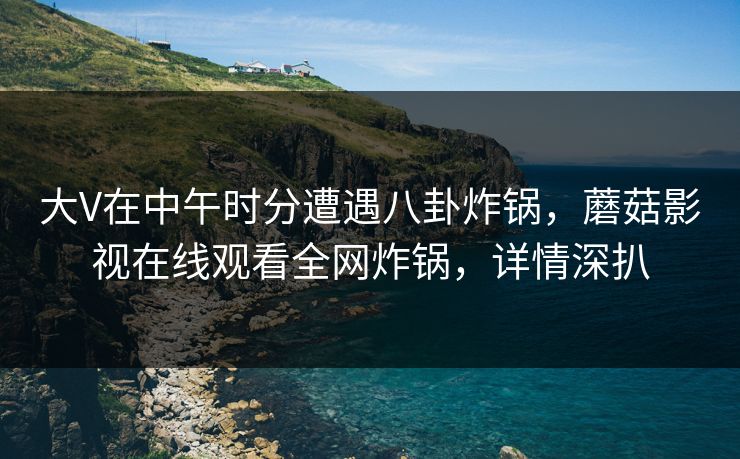 大V在中午时分遭遇八卦炸锅，蘑菇影视在线观看全网炸锅，详情深扒